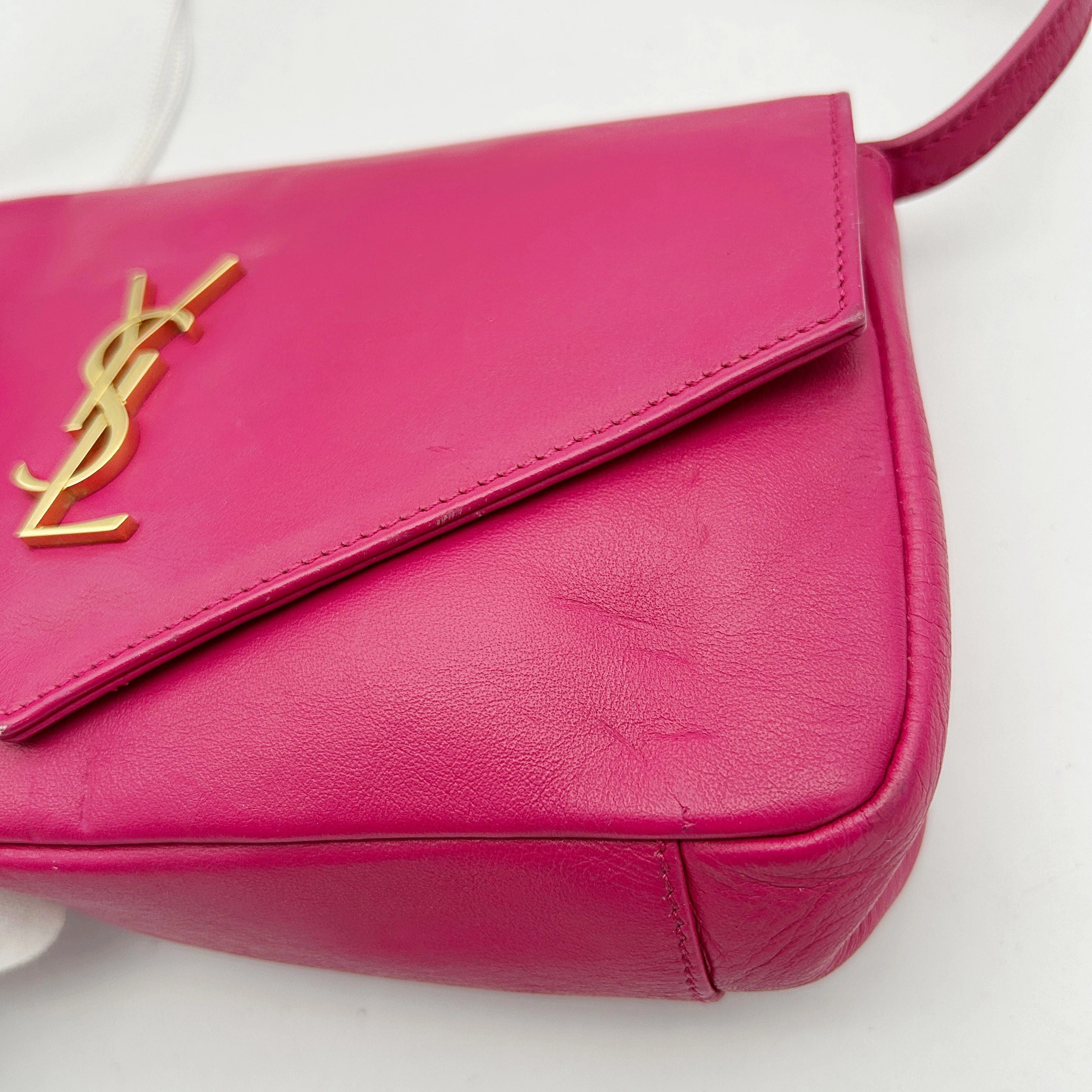 Saint Laurent Leather Crossbody Bag - Red Crossbody Bags, Handbags LA33325