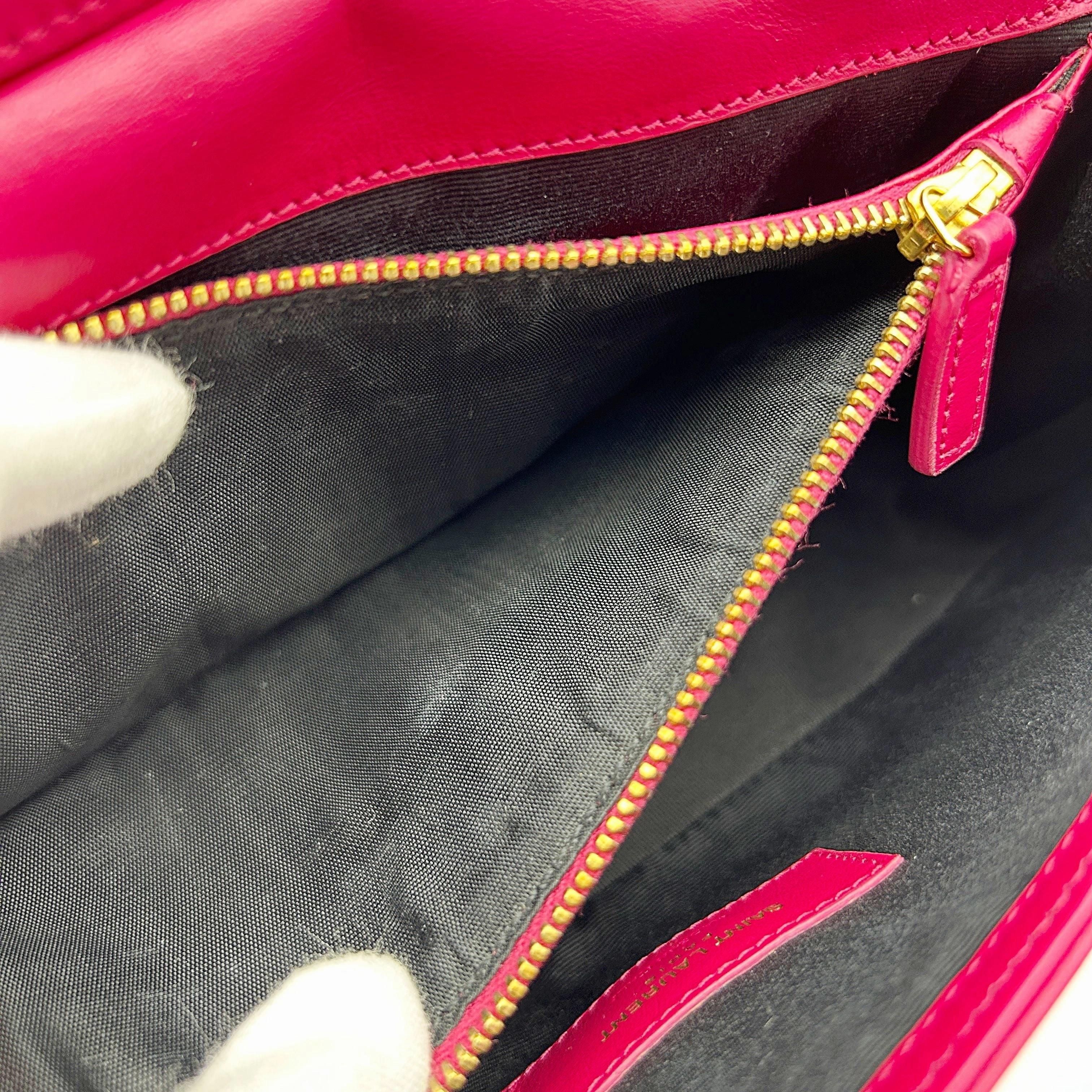 Saint Laurent Leather Crossbody Bag - Red Crossbody Bags, Handbags LA33325