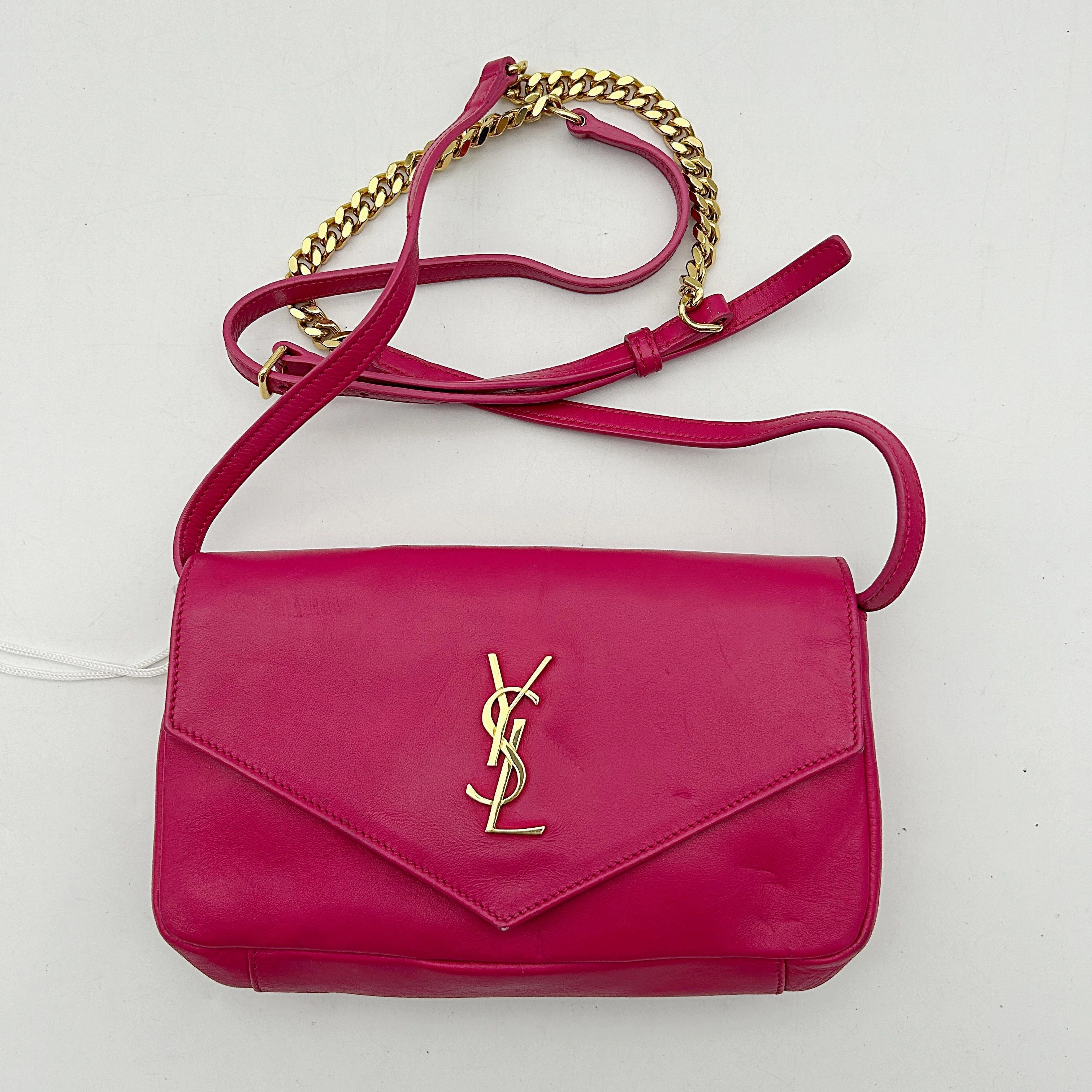 Saint Laurent Leather Crossbody Bag - Red Crossbody Bags, Handbags LA33325