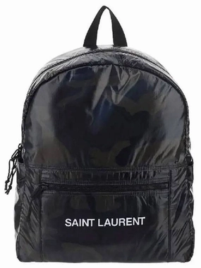 Saint Laurent Logo Nuxx Nylon Backpack Camo