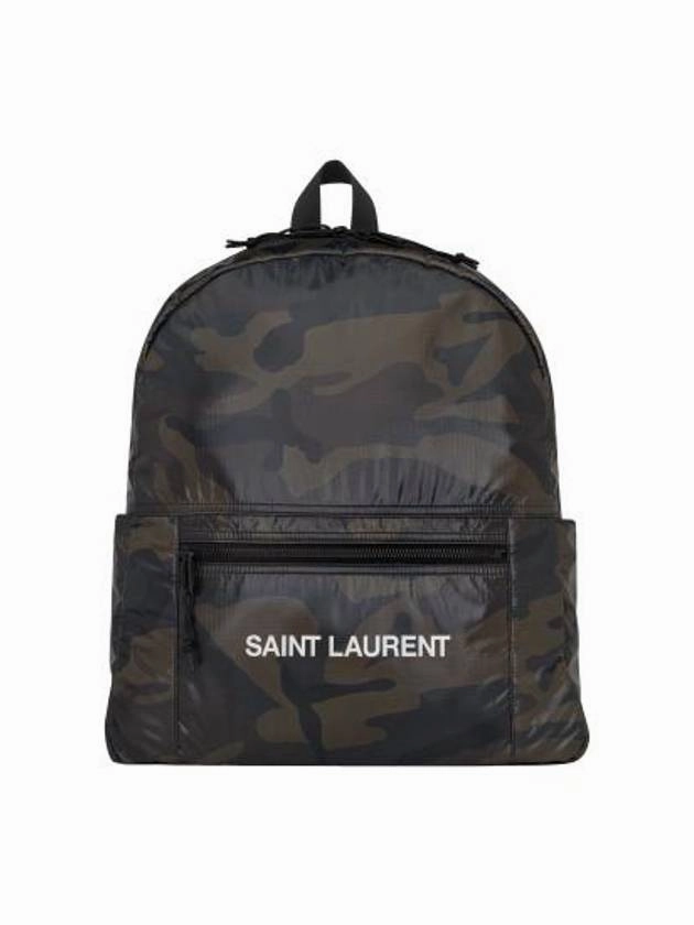 Saint Laurent Logo Nuxx Nylon Backpack Camo