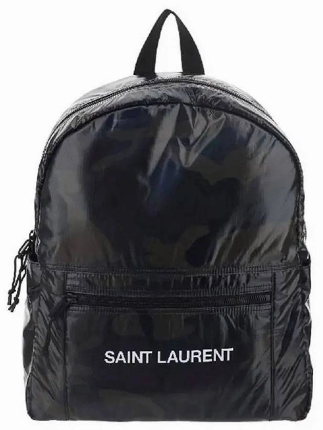 Saint Laurent Logo Nuxx Nylon Backpack Camo