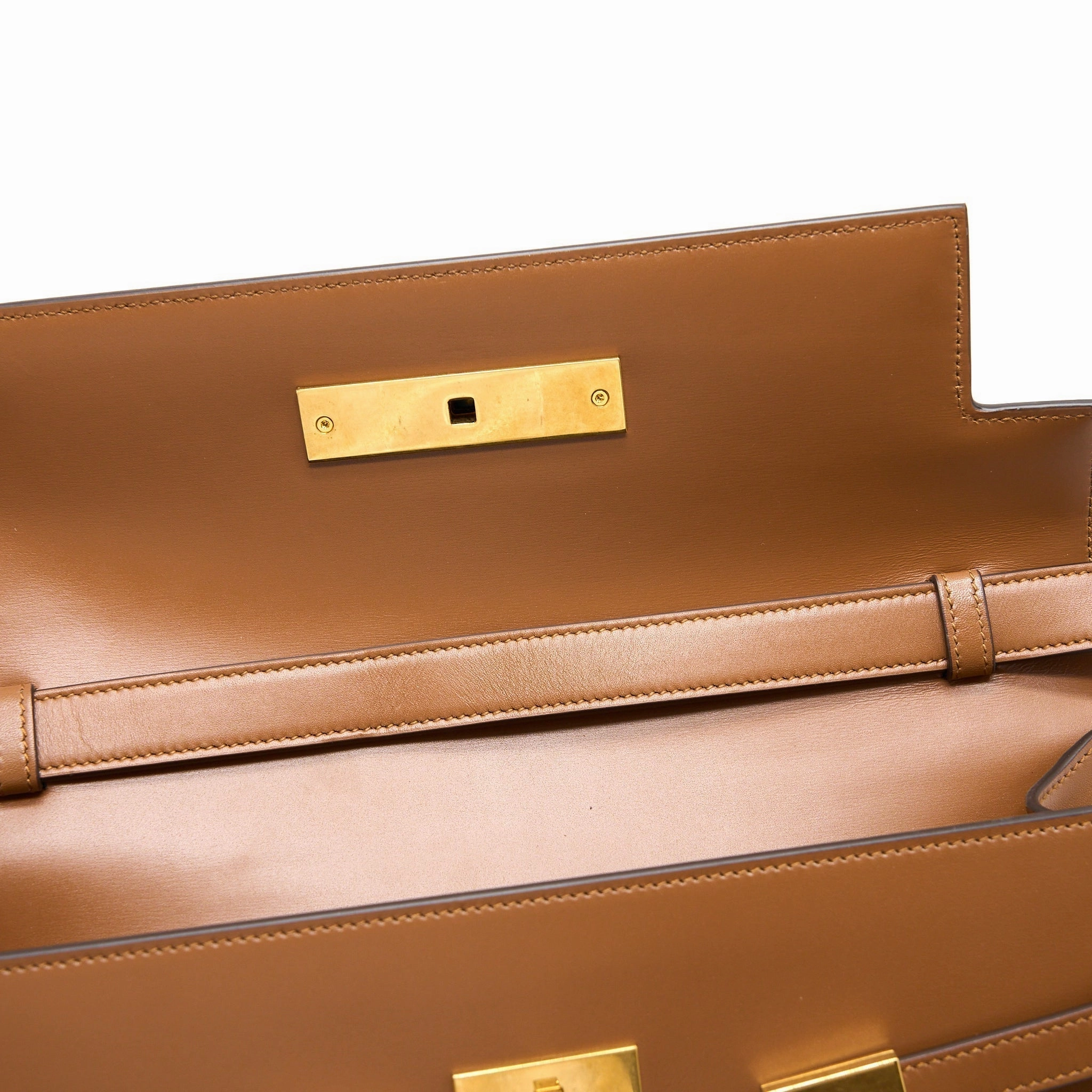 Saint Laurent/YSL Manhattan Shoulder Bag Box Brick/Dark Ebene GHW
