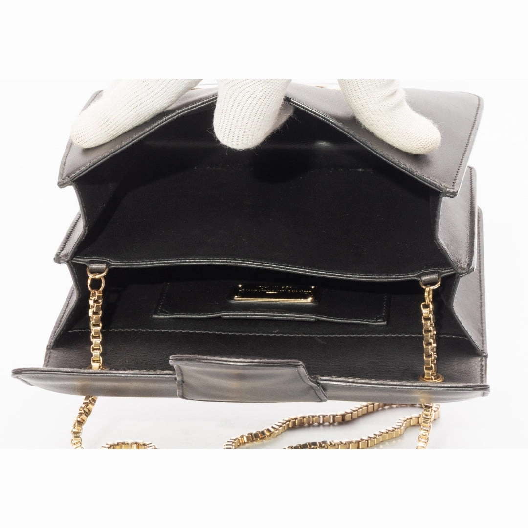Salvatore Ferragamo Chain Link Leather Crossbody Bag