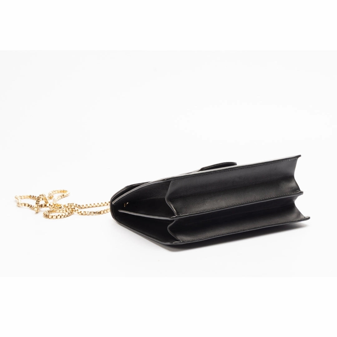 Salvatore Ferragamo Chain Link Leather Crossbody Bag