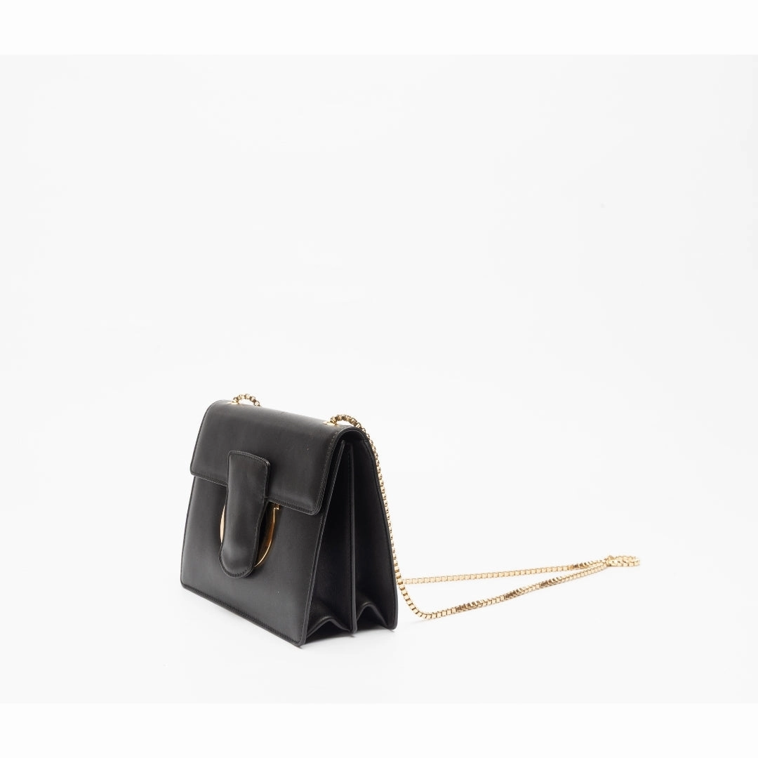 Salvatore Ferragamo Chain Link Leather Crossbody Bag