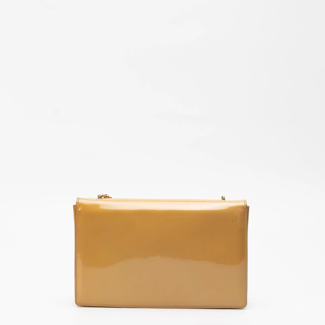 Salvatore Ferragamo Yellow Patent Leather Vara Bow Crossbody Bag