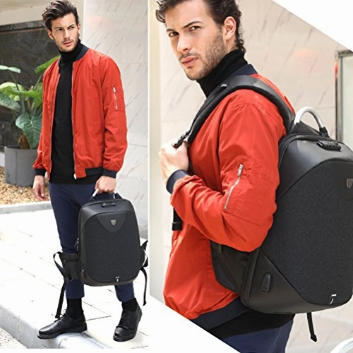 Samaz Business Laptop Backpack Anti-Theft Travel Backpack With Usb Charging Port Shoulder College