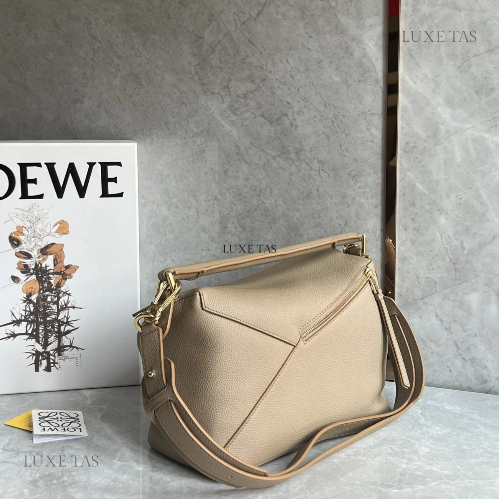 Sand Puzzle Bag In Classic Calfskin Leather Crossbody Bag for Women