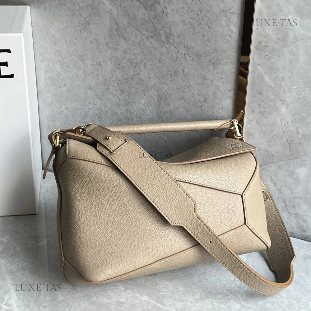Sand Puzzle Bag In Classic Calfskin Leather Crossbody Bag for Women