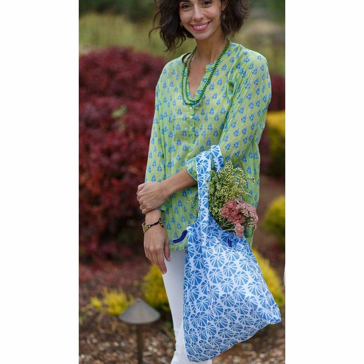 Sea Urchin Blue Blu Bag Reusable Shopping Bag - Machine Washable