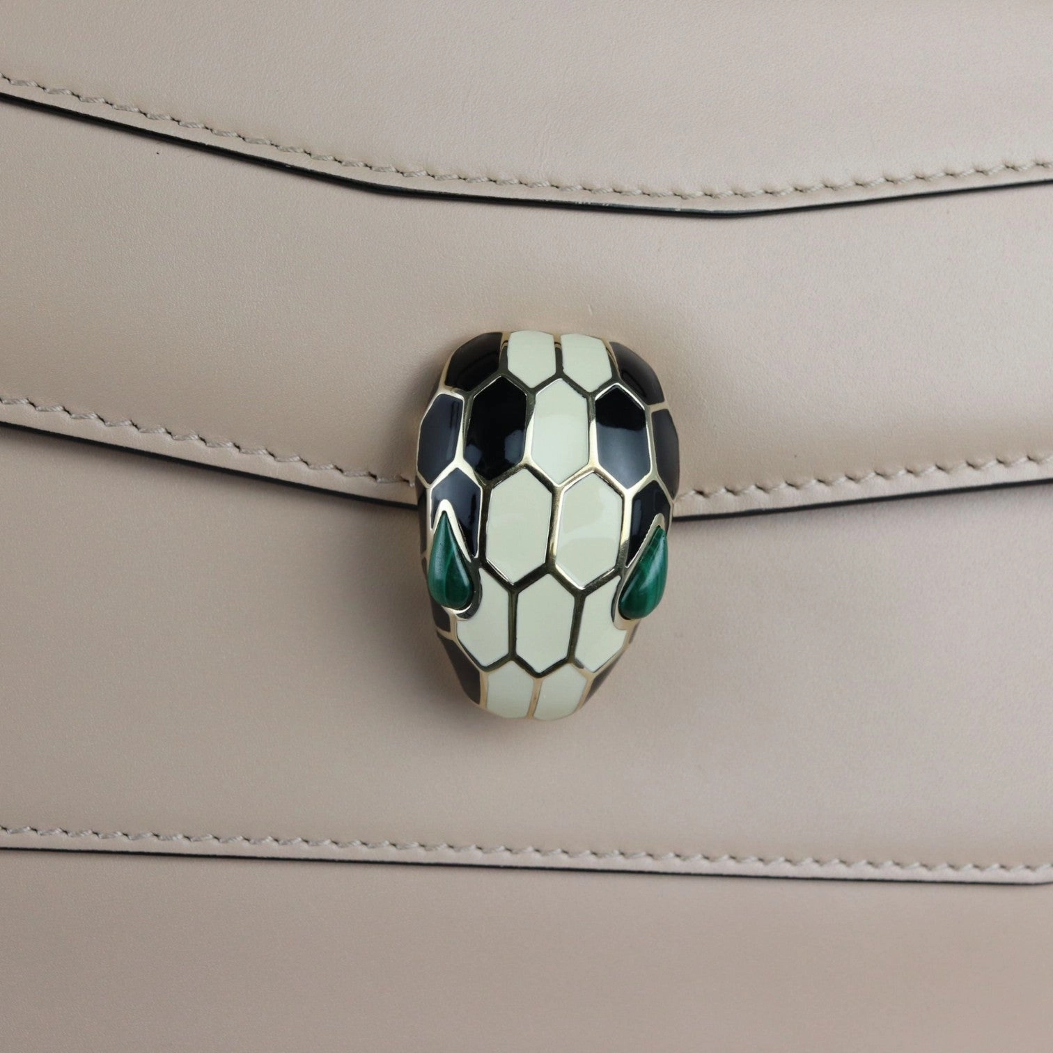 Serpenti Forever Crossbody Calfskin White Agate GHW