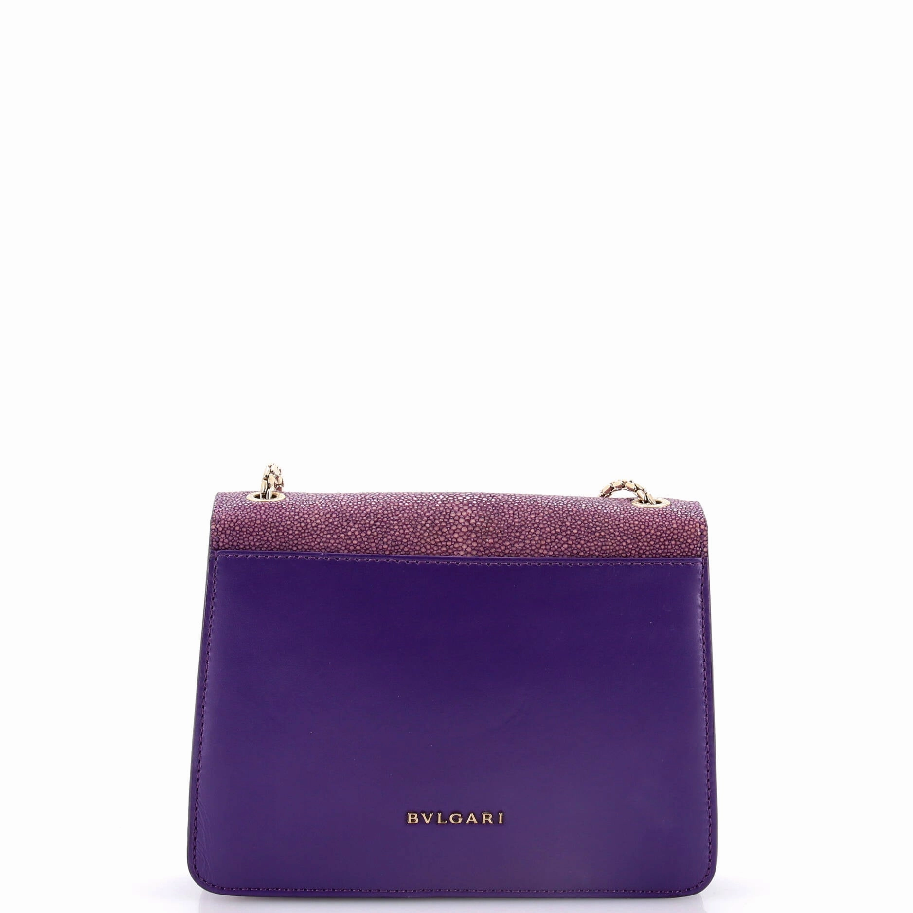 Serpenti Forever Square Shoulder Bag Leather and Stingray Small