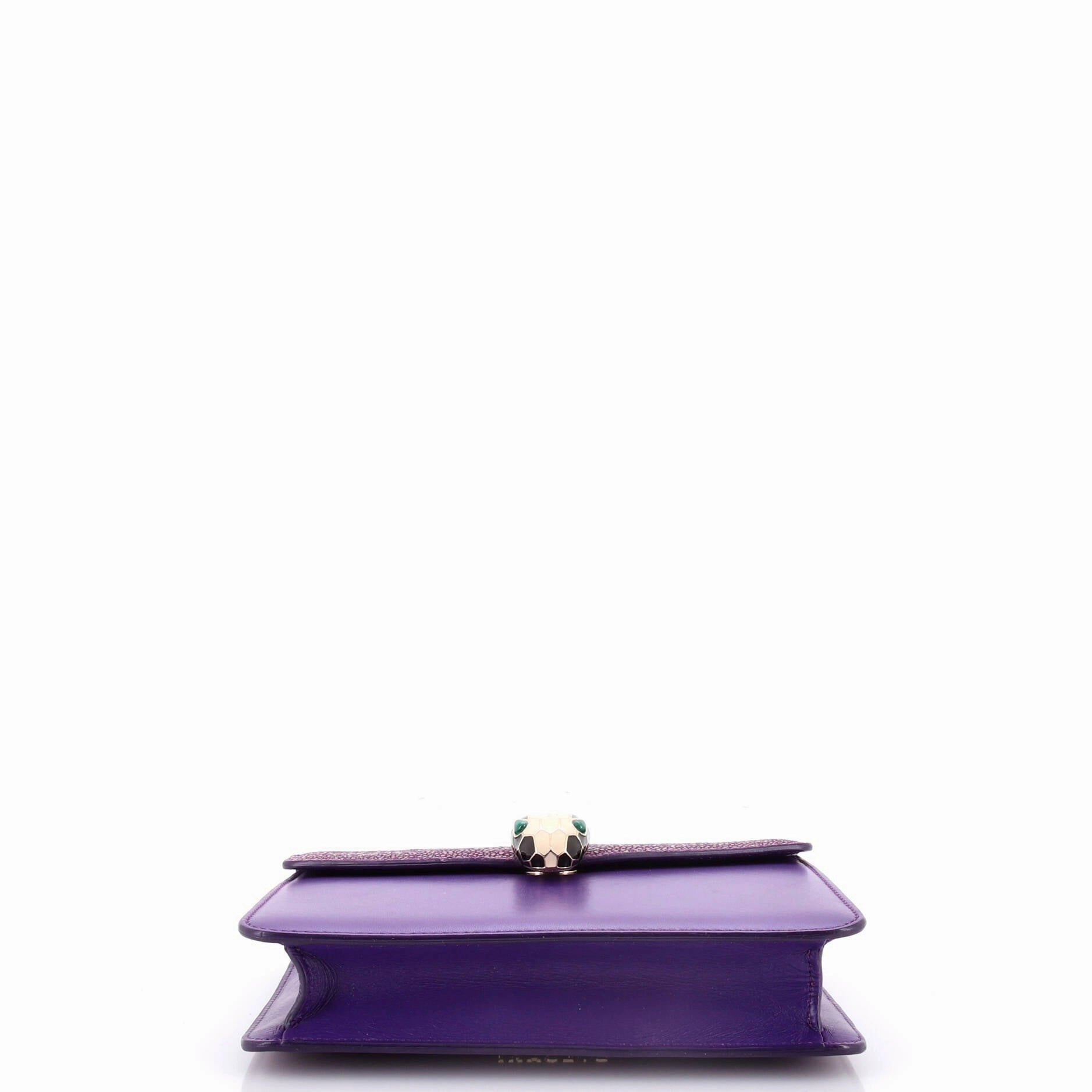 Serpenti Forever Square Shoulder Bag Leather and Stingray Small
