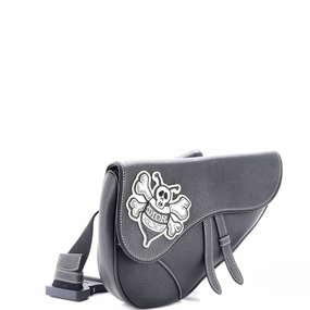 Shawn Stussy Saddle Crossbody Bag Leather with Applique