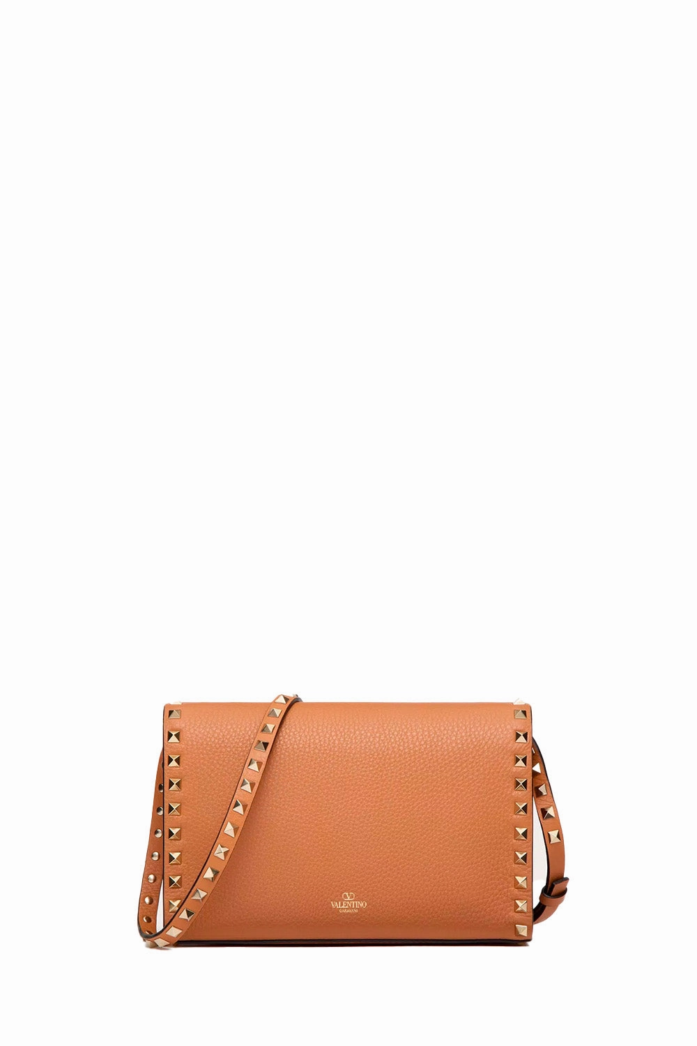 Small Rockstud Grainy Calfskin Crossbody Bag