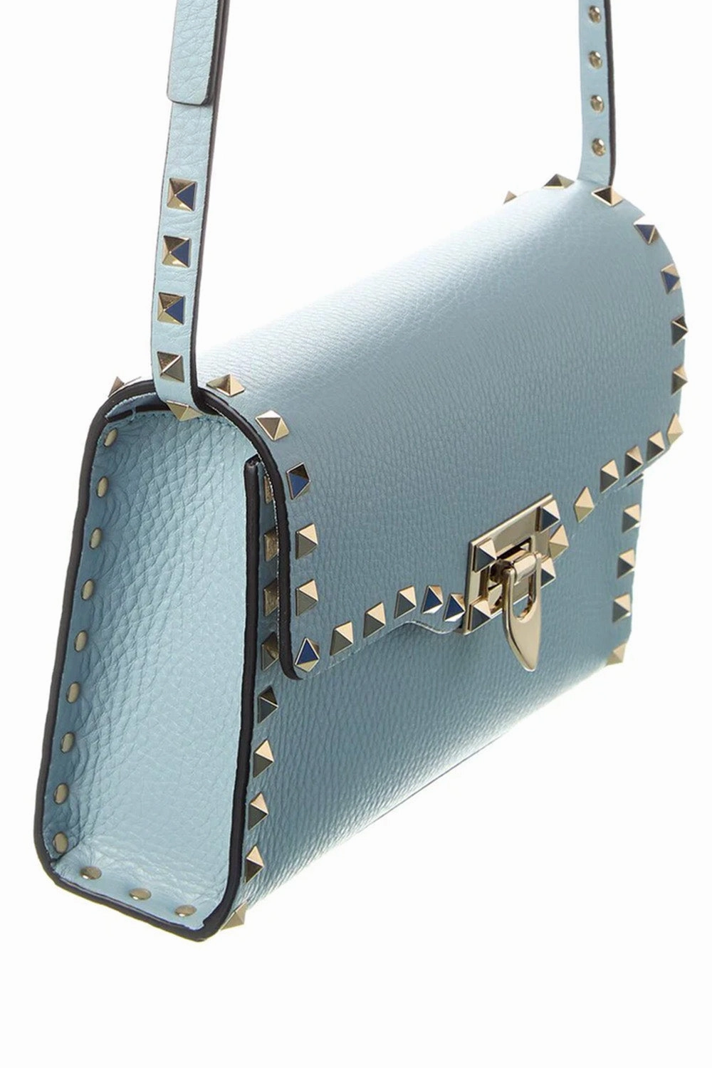Small Rockstud Grainy Calfskin Crossbody Bag