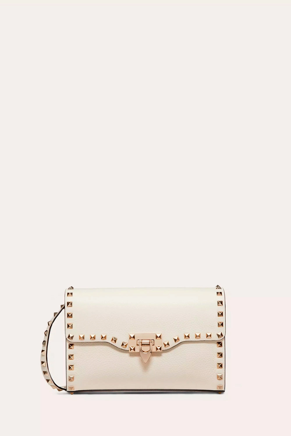 Small Rockstud Grainy Calfskin Crossbody Bag