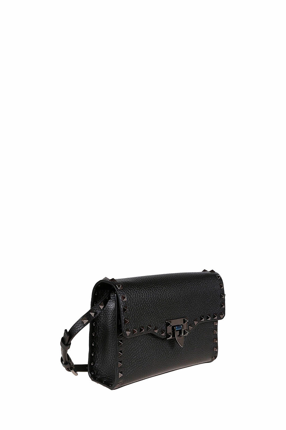 Small Rockstud Grainy Calfskin Crossbody Bag