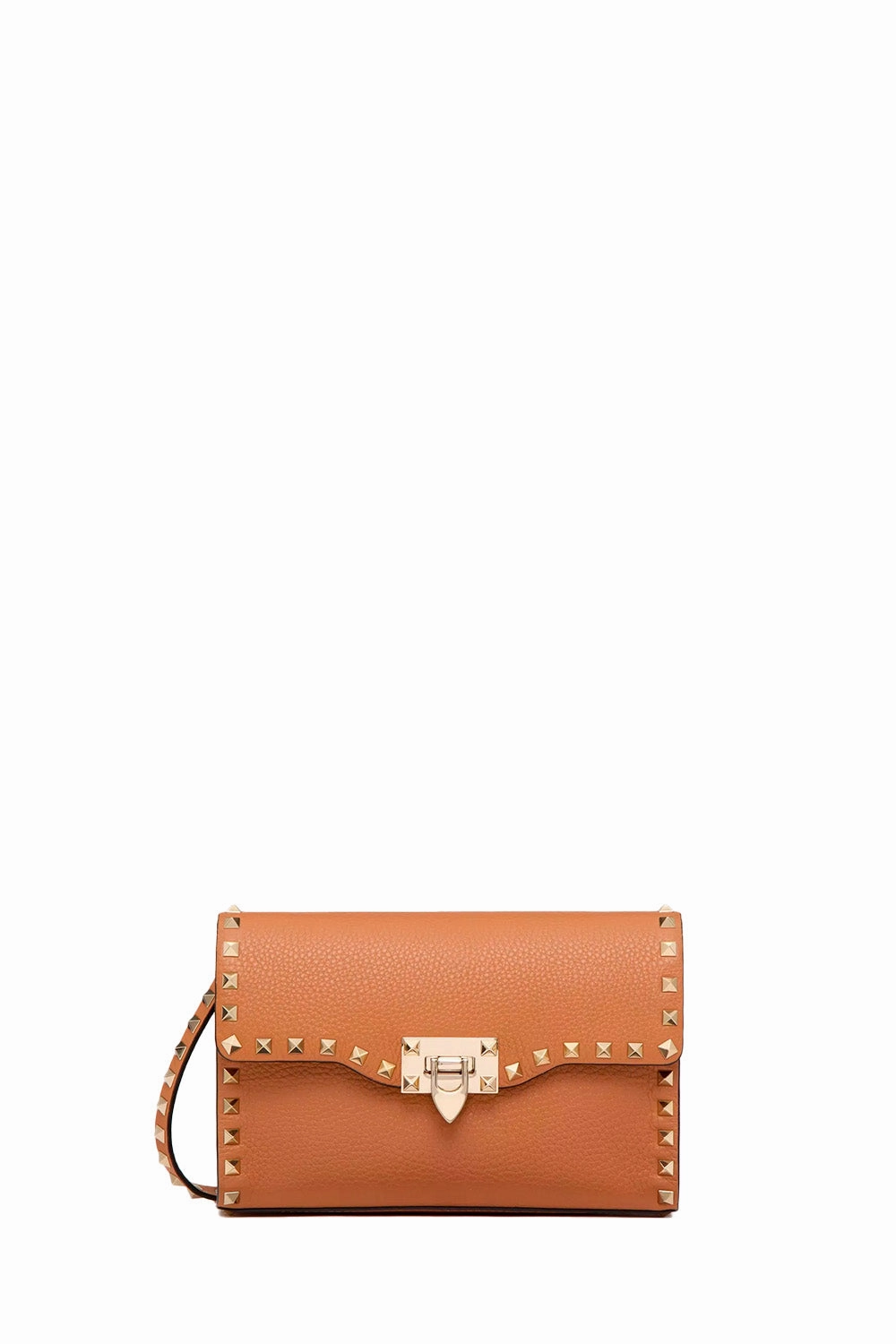 Small Rockstud Grainy Calfskin Crossbody Bag