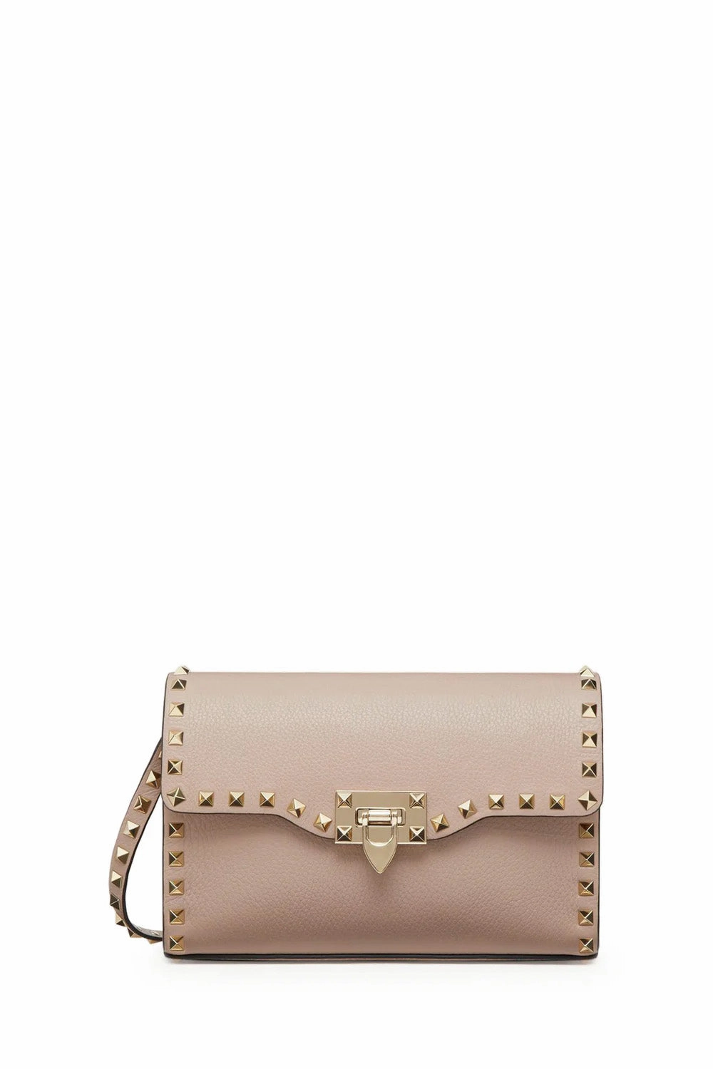 Small Rockstud Grainy Calfskin Crossbody Bag