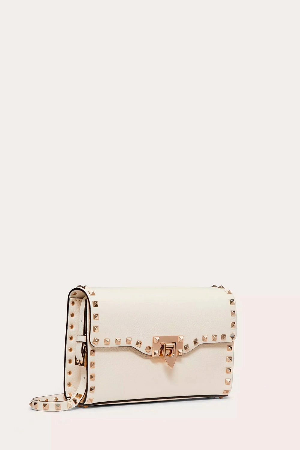 Small Rockstud Grainy Calfskin Crossbody Bag