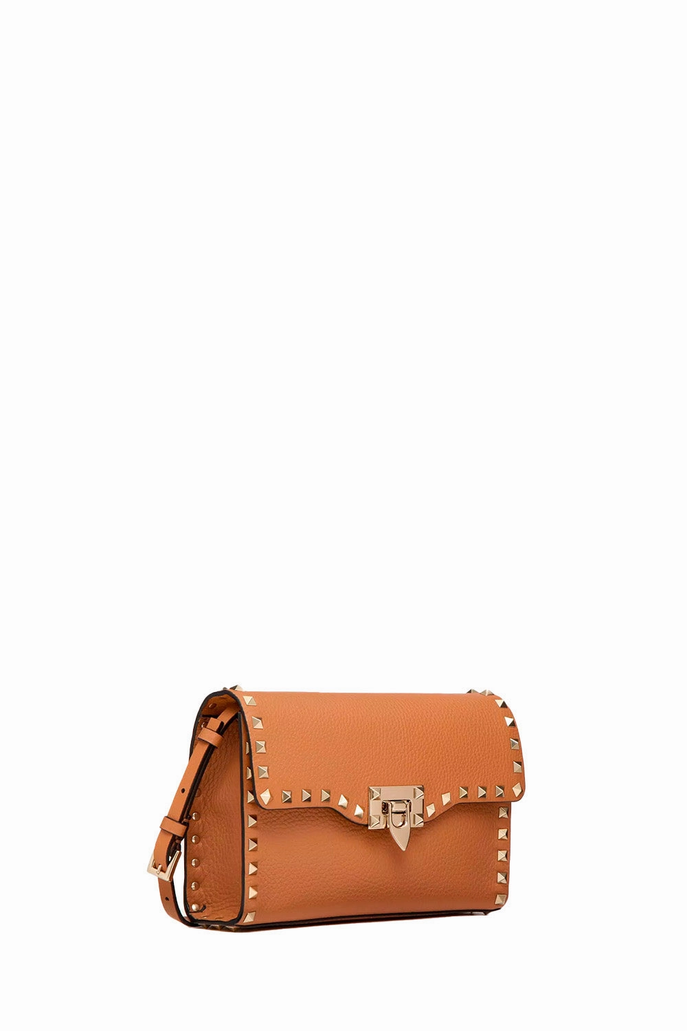 Small Rockstud Grainy Calfskin Crossbody Bag