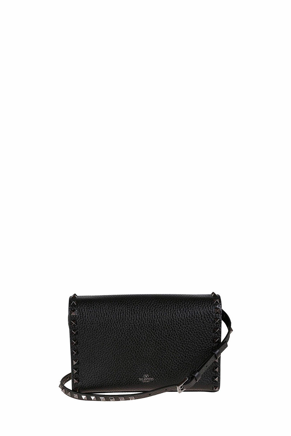 Small Rockstud Grainy Calfskin Crossbody Bag