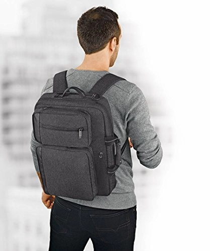 Solo Duane 15.6 Inch Laptop Hybrid Briefcase, Converts To Backpack, Grey