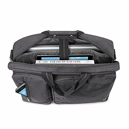 Solo Duane 15.6 Inch Laptop Hybrid Briefcase, Converts To Backpack, Grey