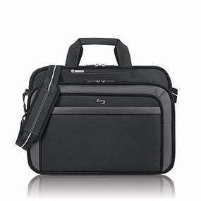Solo Empire 17.3 Inch Laptop Briefcase, Tsa Friendly, Black/Grey