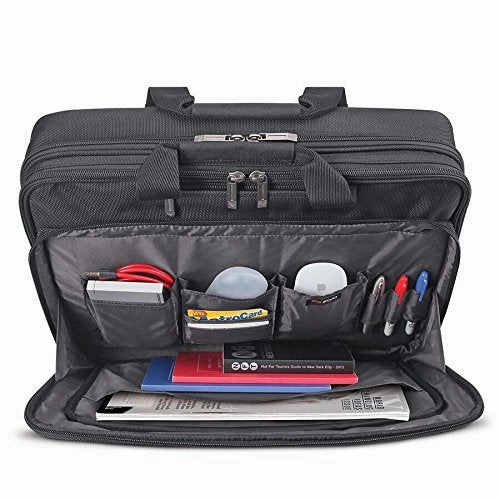 Solo Empire 17.3 Inch Laptop Briefcase, Tsa Friendly, Black/Grey