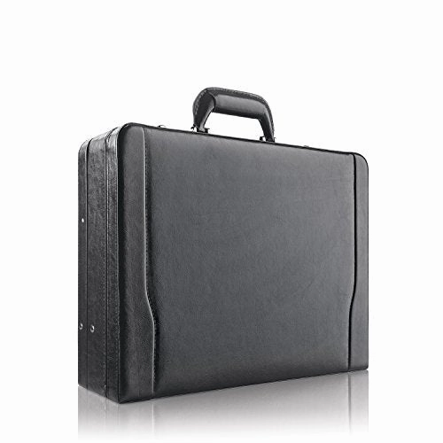 Solo Premium Leather 16 Inch Laptop Attach, Hard-Sided With Combination Locks, Black