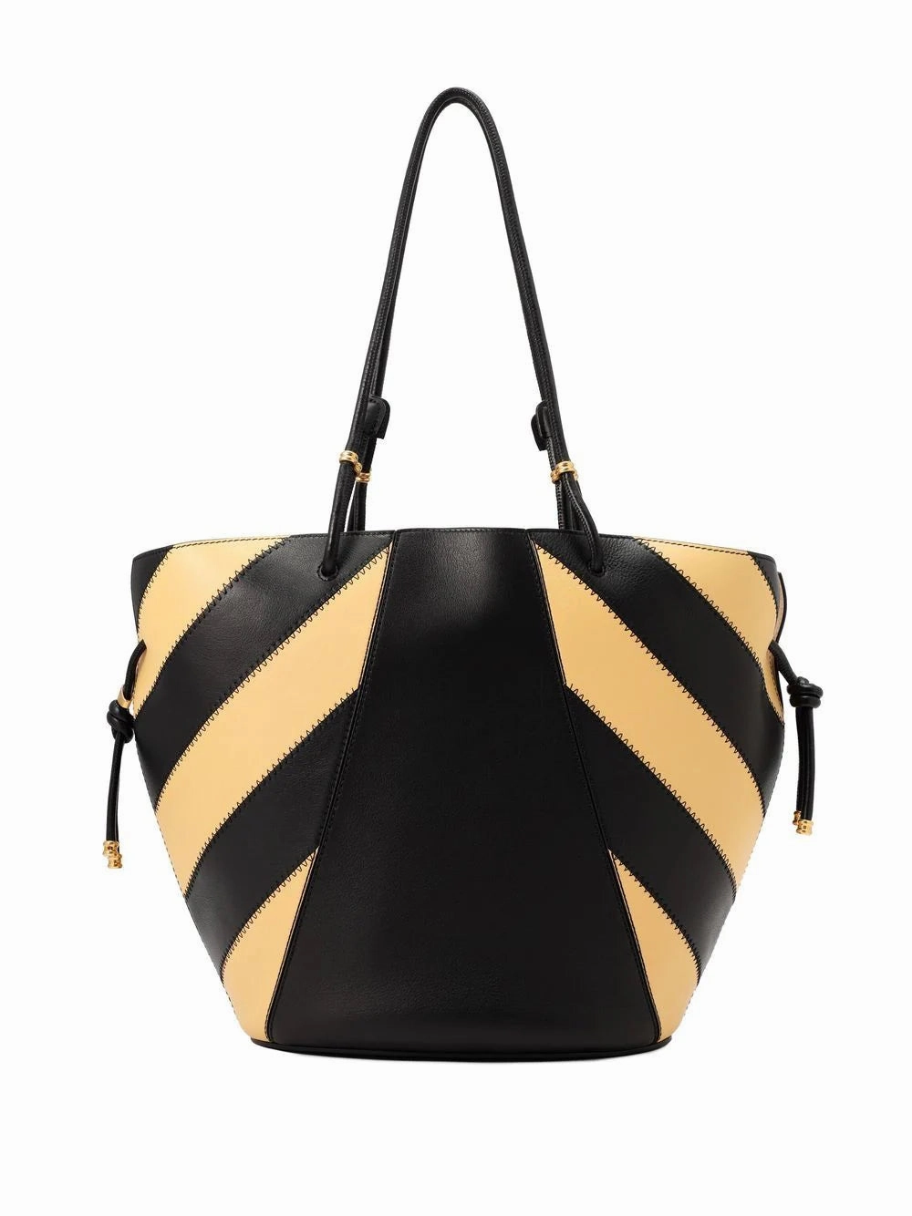 Spaghetti strap striped tote bag