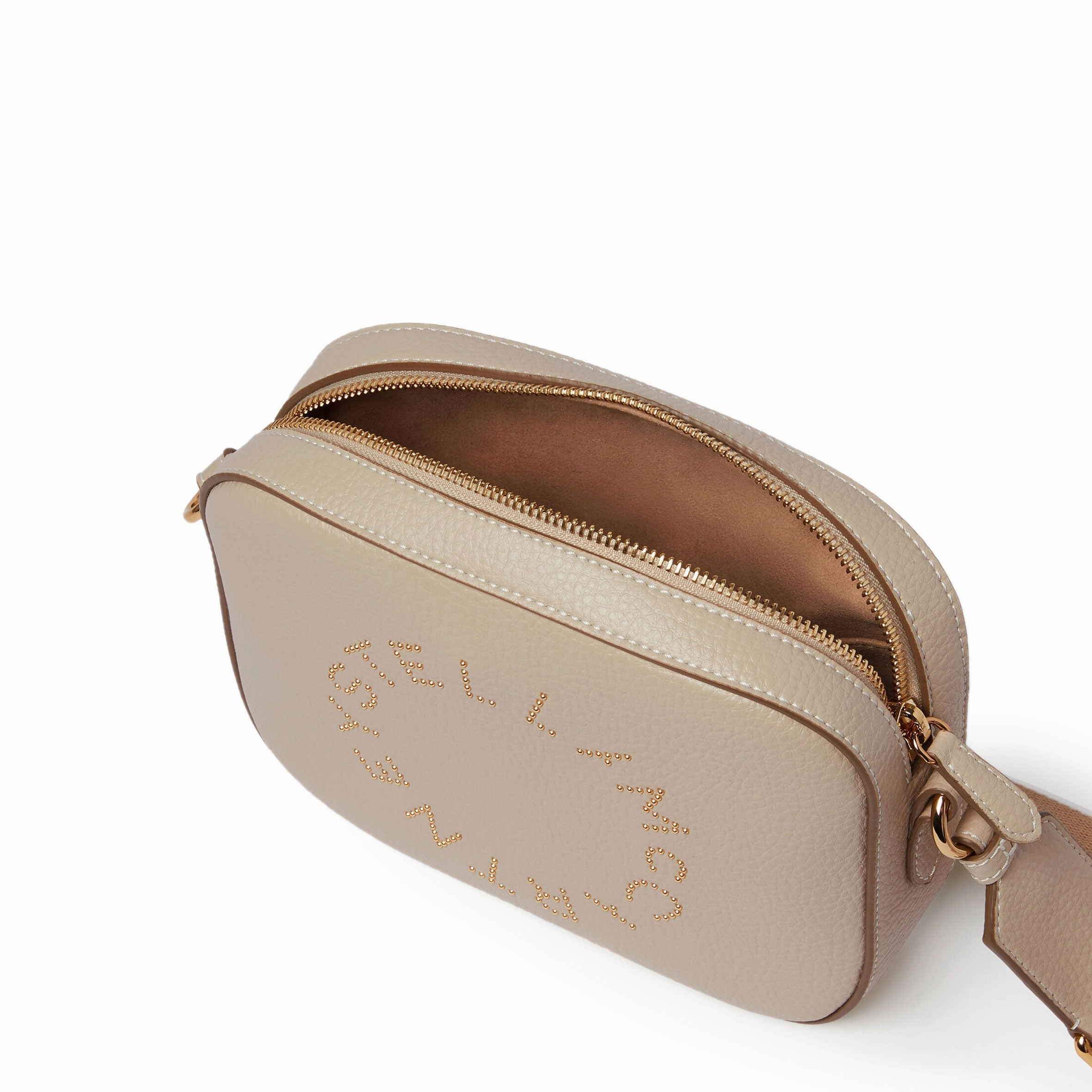 Stella Logo Camera Bag Grain Stud, Cream