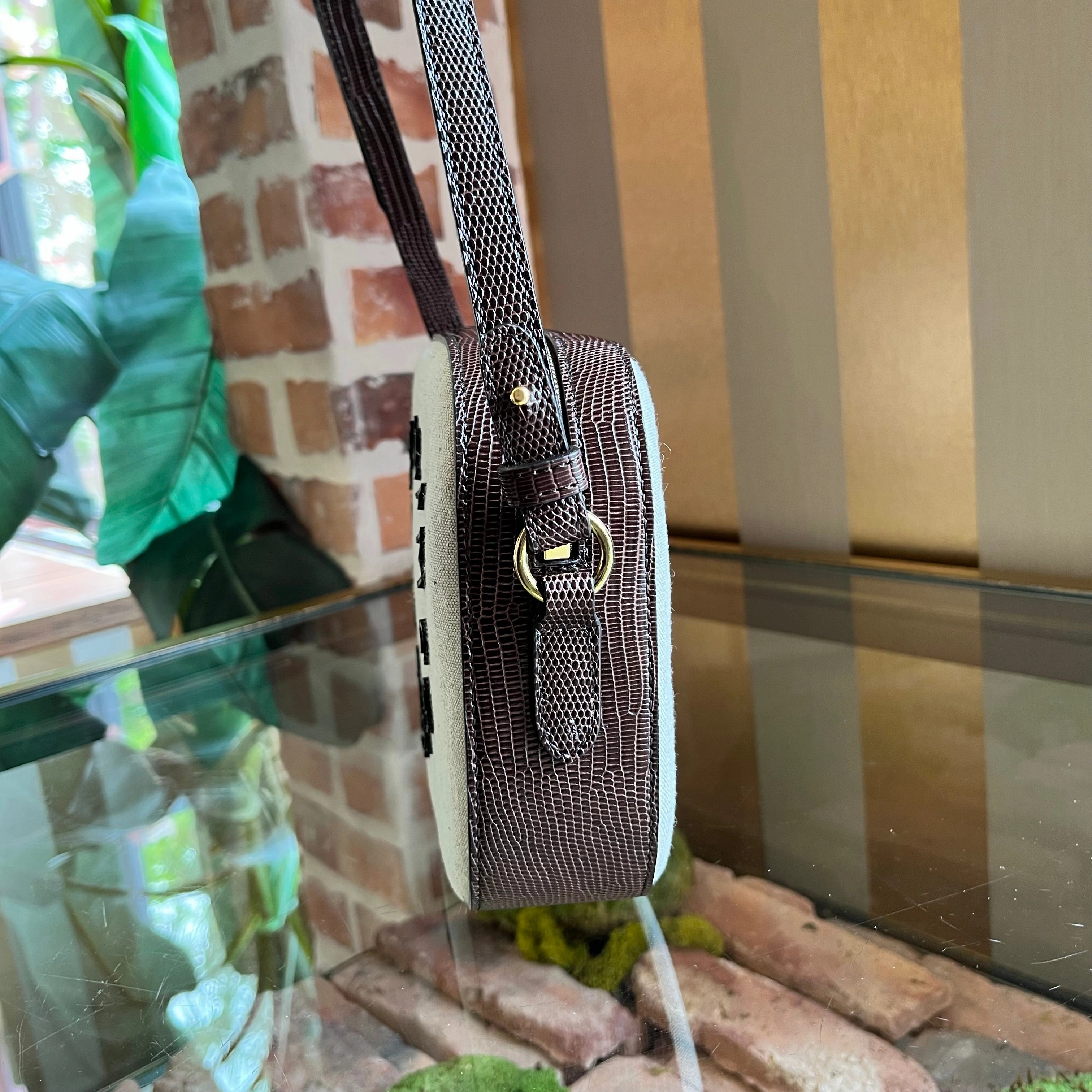 STELLA MCCARTNEY Canvas Logo Camera Crossbody TS4028