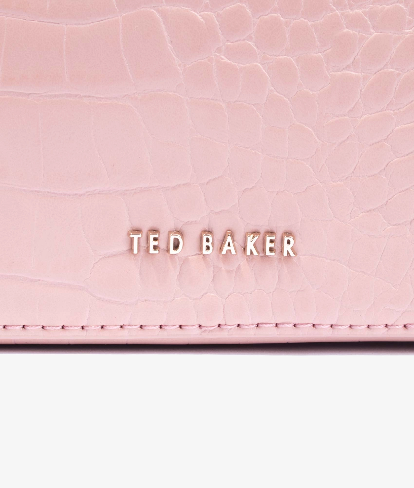 Stina croc effect camera bag in pale pink