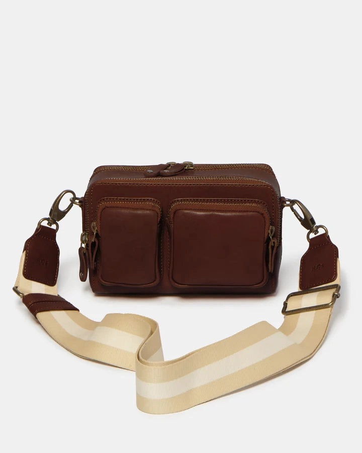 Stitch & Hide Sasha Crossbody Camera Shoulder Bag Mocha Brown
