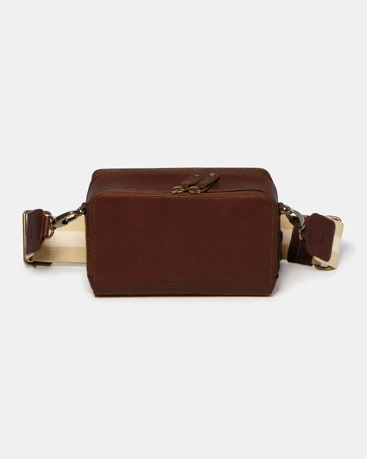 Stitch & Hide Sasha Crossbody Camera Shoulder Bag Mocha Brown