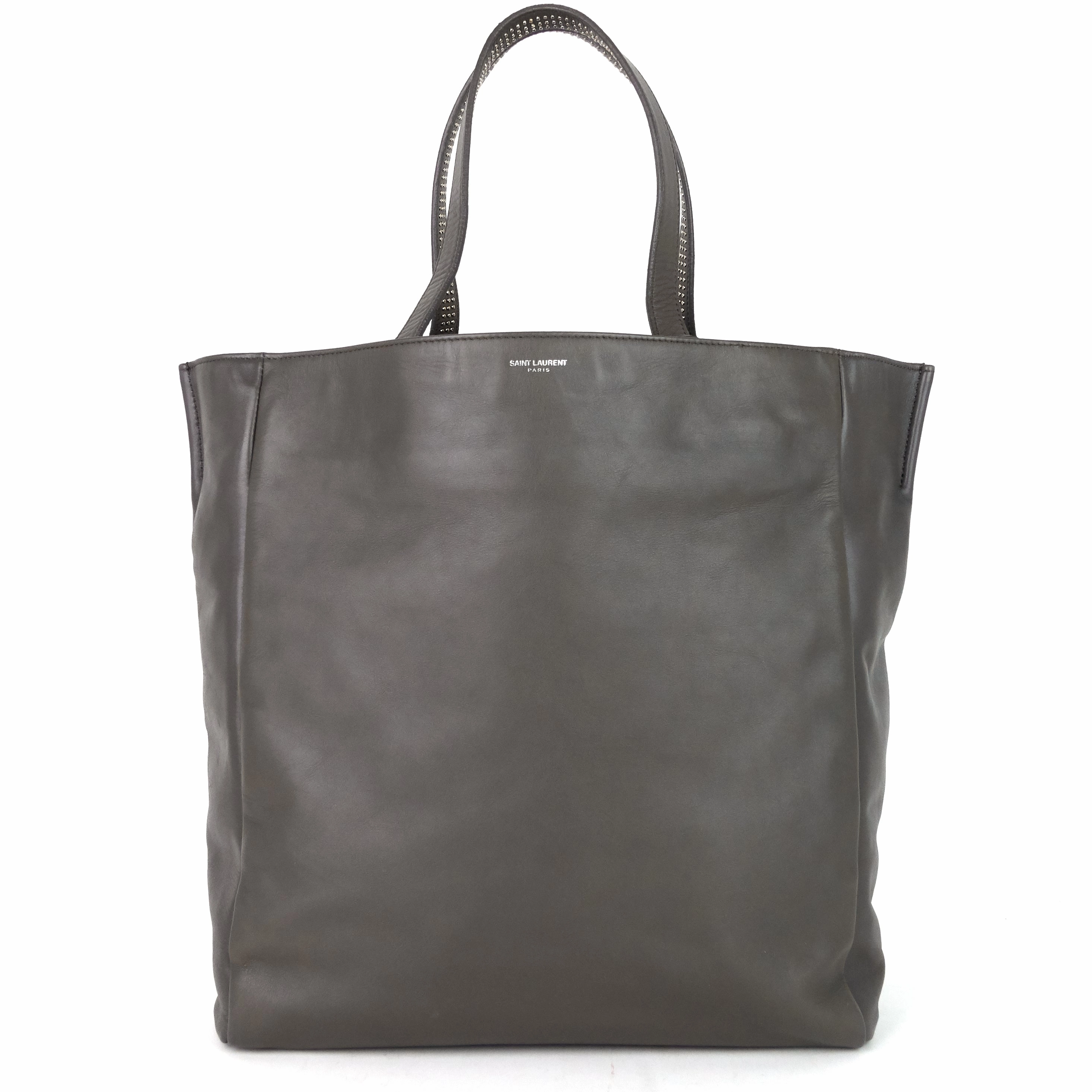 Studded Reversible Leather and Suede Tote Bag