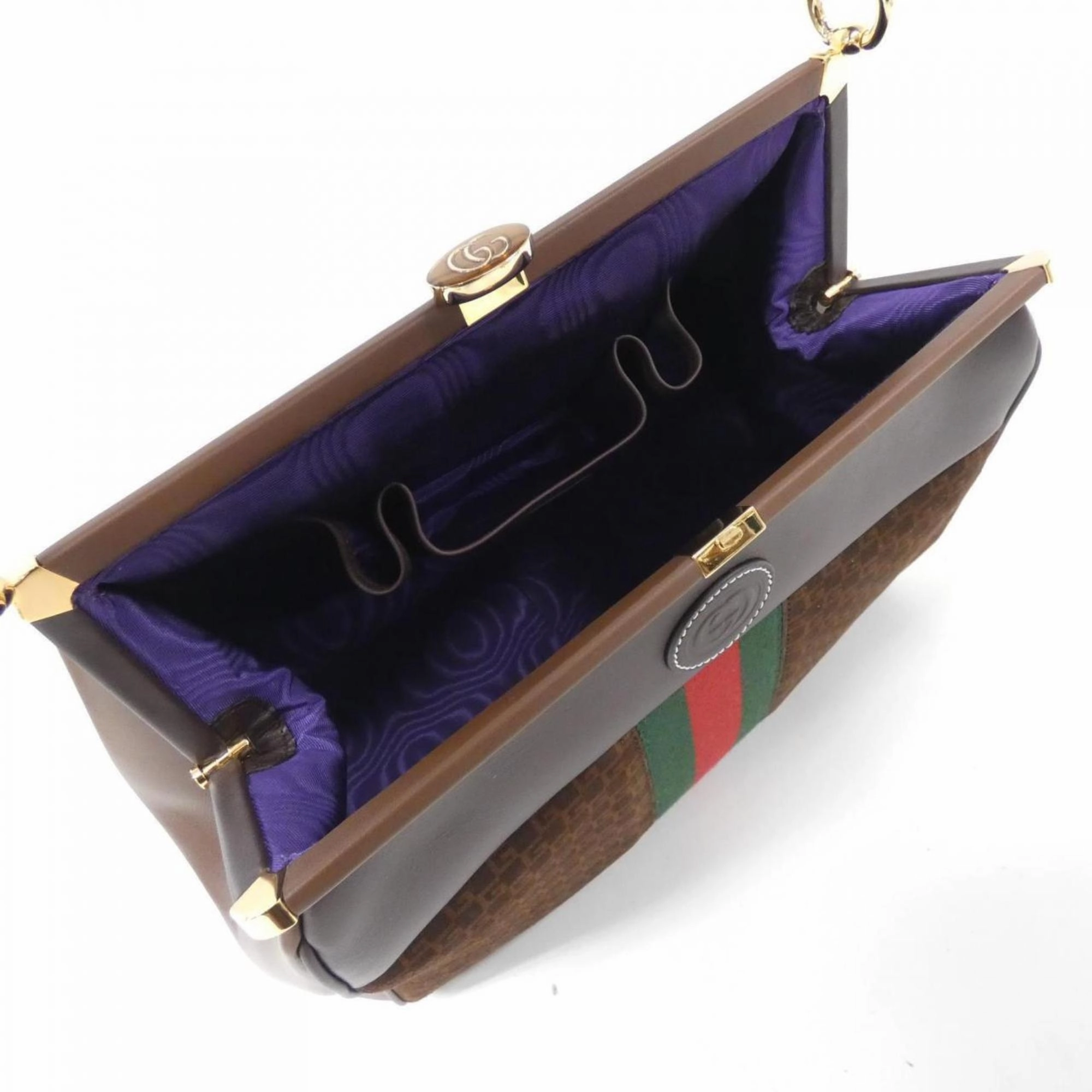 Suede Shoulder Bag with Dust Bag and Strap