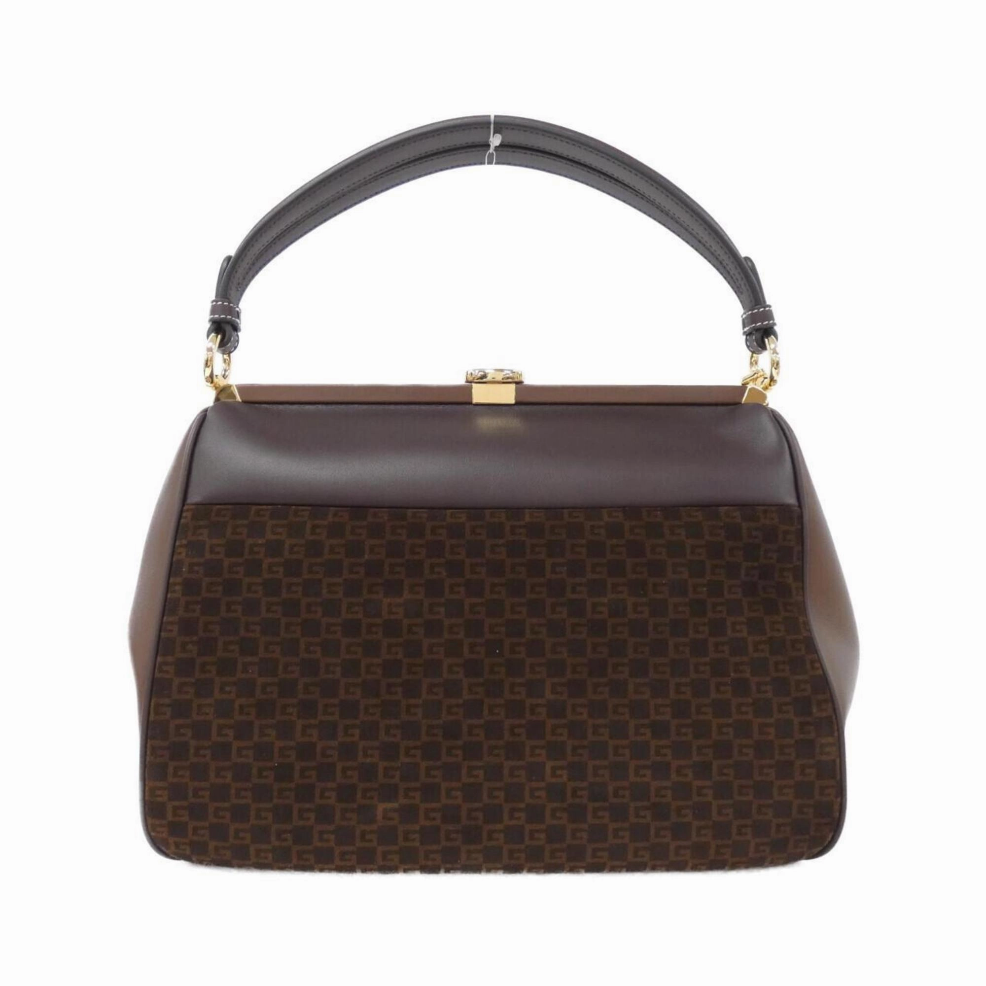 Suede Shoulder Bag with Dust Bag and Strap