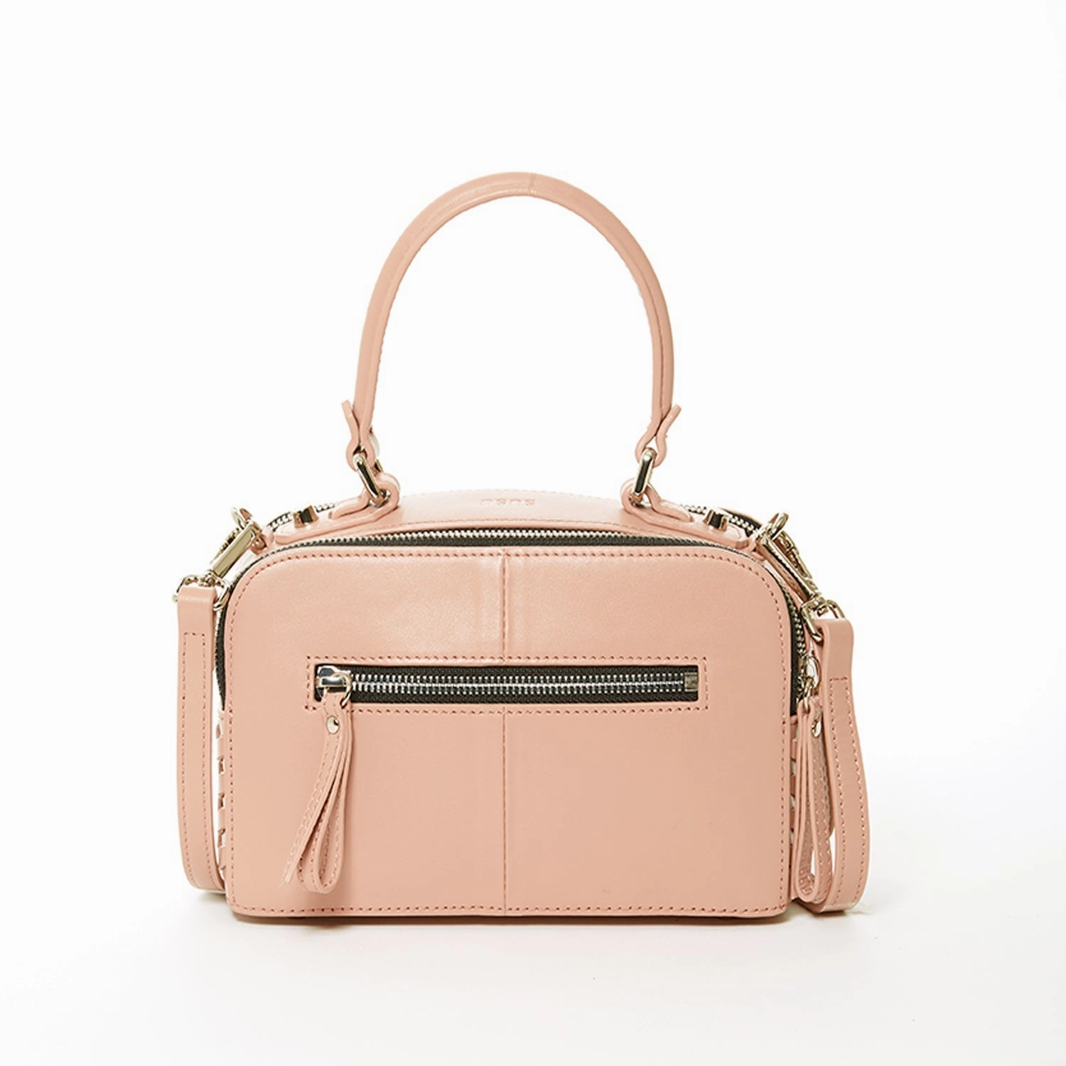 SUSU Kayla Pink Woven Leather Shoulder Crossbody Satchel Bag
