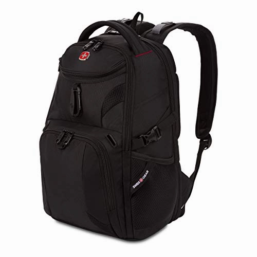 SWISSGEAR 1900 ScanSmart Mini/Slim Version Laptop Backpack | Fits Most 13 Inch Laptops and Tablets | TSA Friendly Backpack | Ideal for Work, Travel, School, College, and Commuting, 16 x 11 x 6- Black