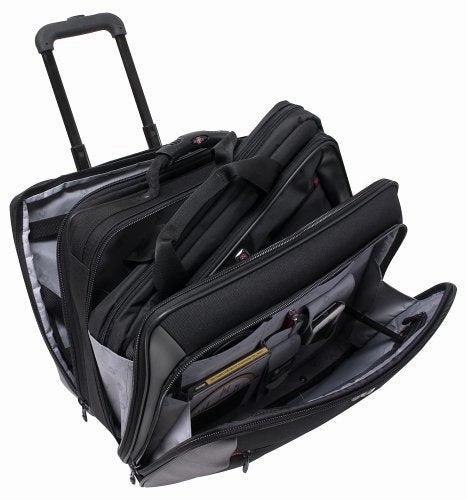 SwissGear Potomac 2-Pc Business Set With Double Zipper Overnighter Rolling Case And Matching 15.4" Laptop Case
