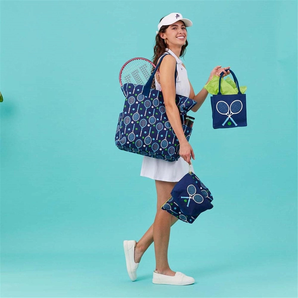Tennis Navy Solo Pouch Medium