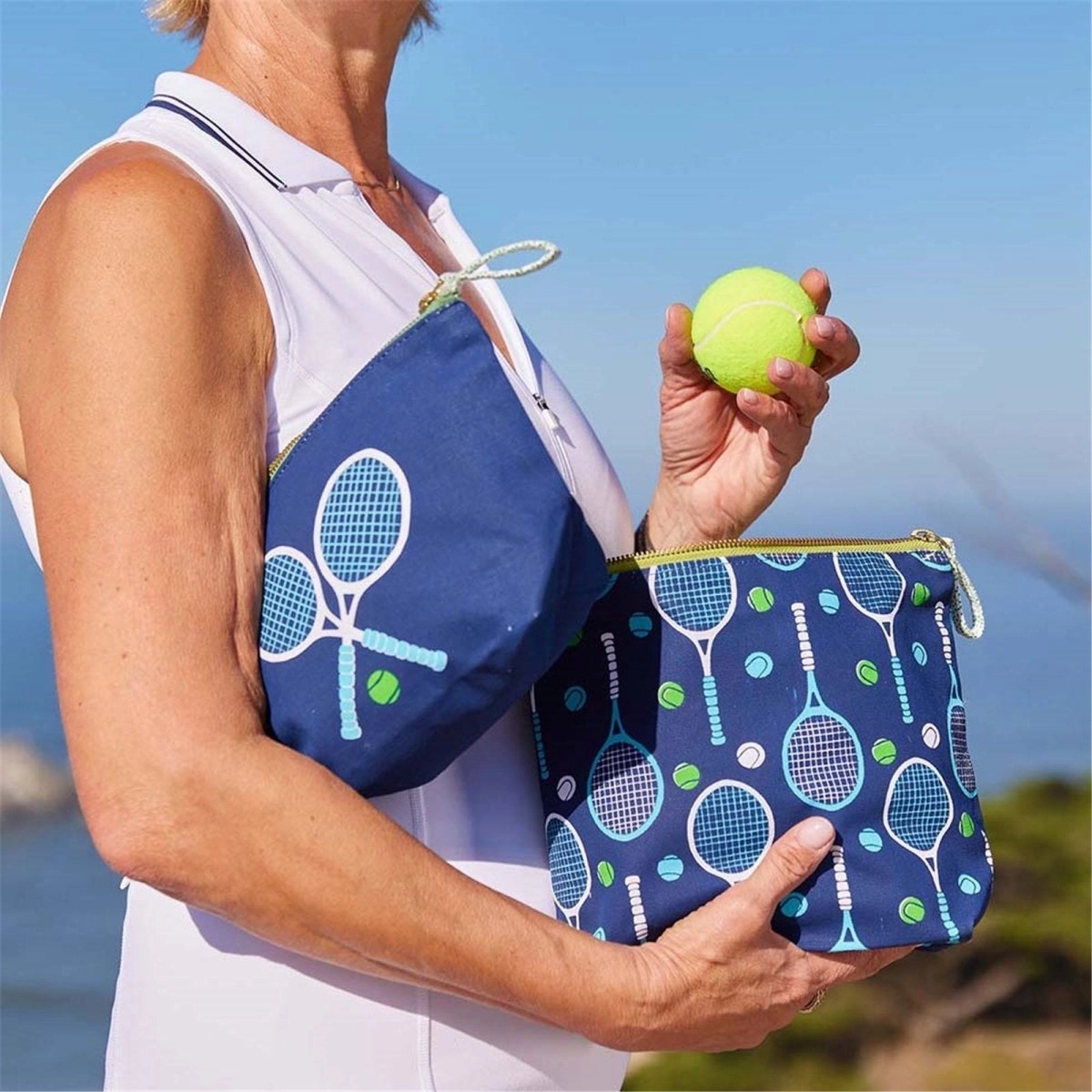 Tennis Navy Solo Pouch Medium