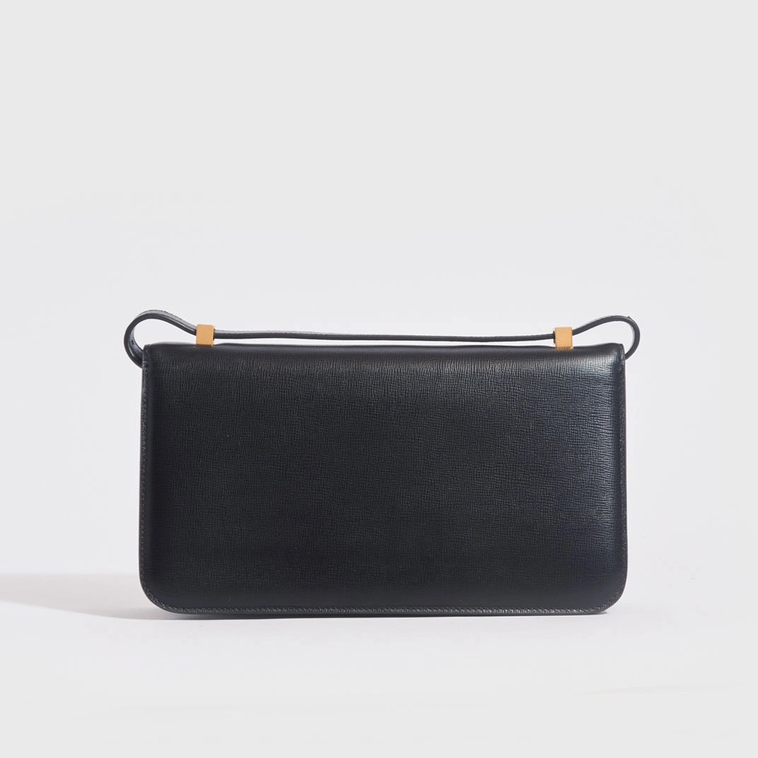 The Classic Small Leather Shoulder Bag in Black