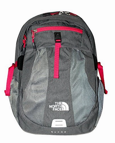 The North Face Women Recon Laptop Backpack Book Bag 17X14X4 (Zinc Grey Heather)