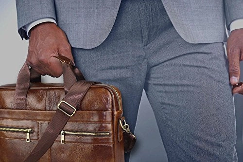 Timeless Genuine Leather Messenger Bag for Men  Gorgeous Superior Brown Carry All Briefcase with